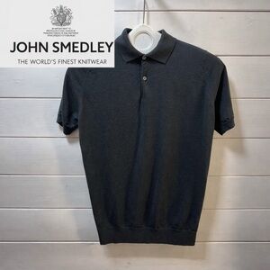 JOHN SMEDLEY Black Polo – Size S (estimated)